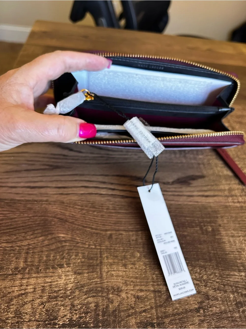 Marc Jacobs “Mulled Wine” BRAND NEW Plum-Colored Pebbled Leather Wallet